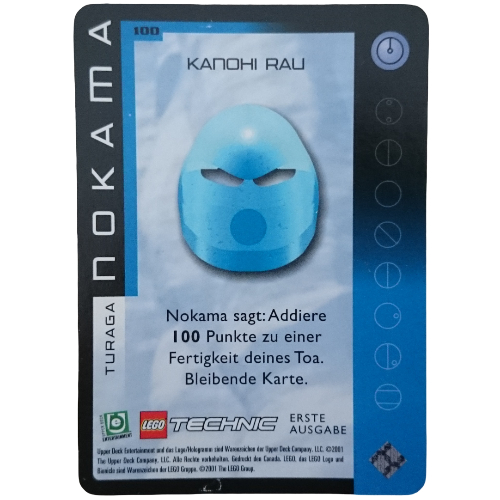 Trading Card, Bionicle Game: QftM - 100 Turaga - Nokama - Kanohi Rau
