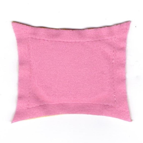 Scala, Pillow 7 x 8 with Orange and Dark Pink Sides