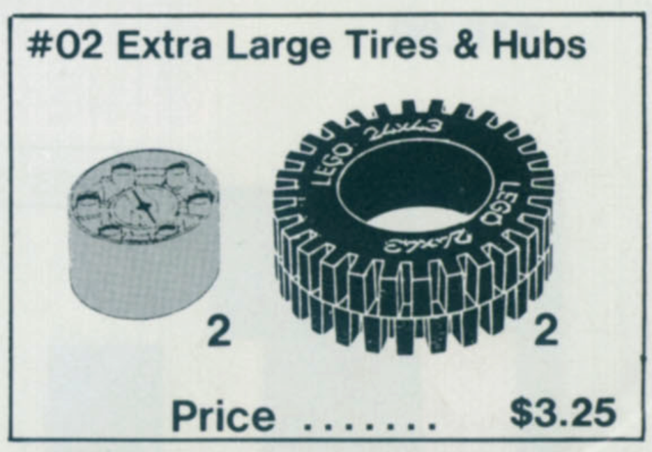 Main image of LEGO Extra Large Tires & Hubs (02-1)