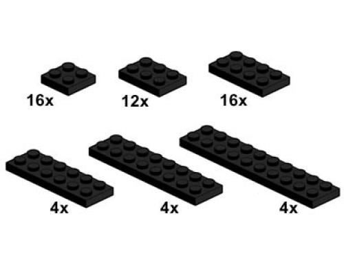 LEGO Black Plates 2 x n