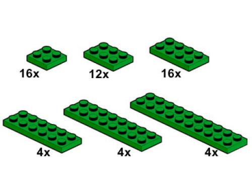 LEGO Dark Green Plates 2 x n