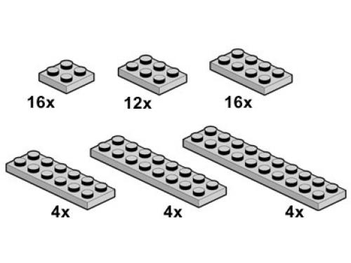 Main image of LEGO Light Gray Plates 2 x n (10060-1)