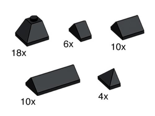 Main image of LEGO Black Ridge Roof Tiles (10160-1)