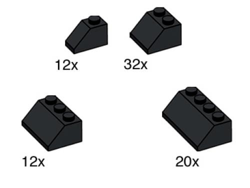 LEGO Black Roof Tiles