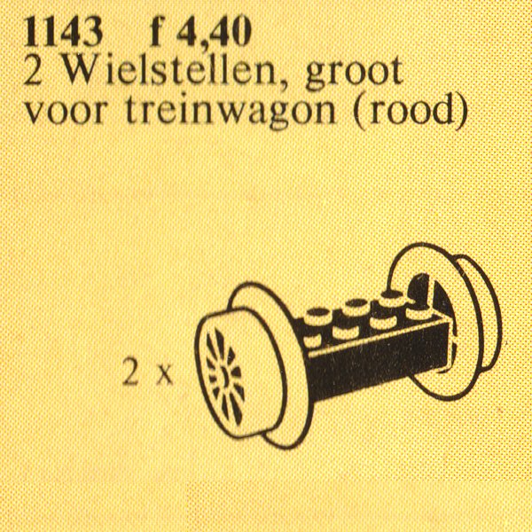 LEGO Wheel Bricks with Large Red Train Wheels