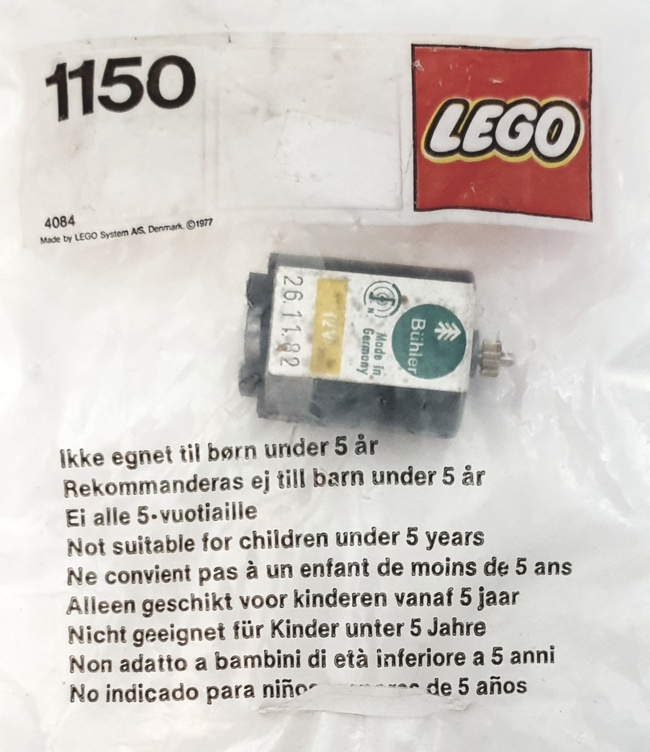 Main image of LEGO Replacement Motor 12V (1150-1)