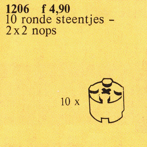 LEGO Round Bricks (2 x 2), White