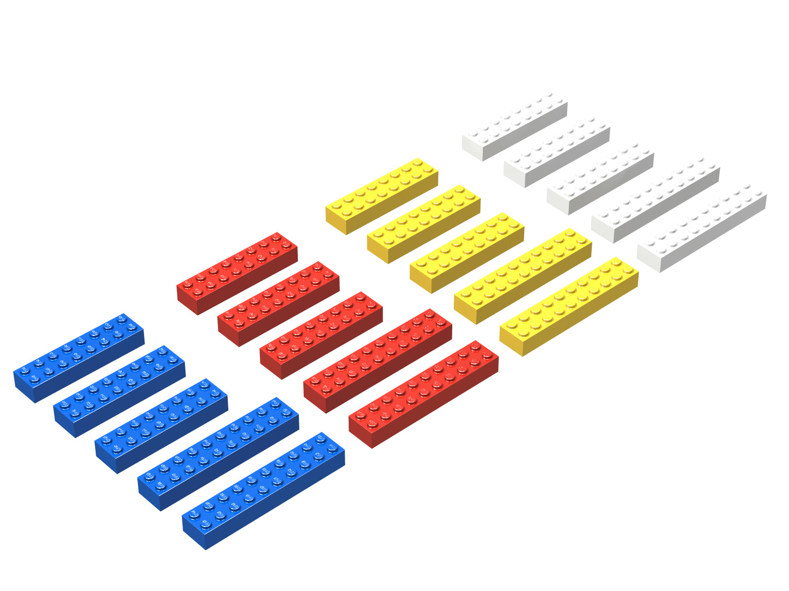 Main image of LEGO 2 x 8 & 2 x 10 Bricks (1215-2)