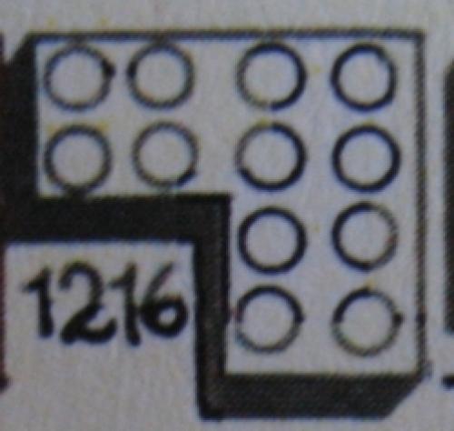 Main image of LEGO 4 x 4 Corner Bricks (1216-2)