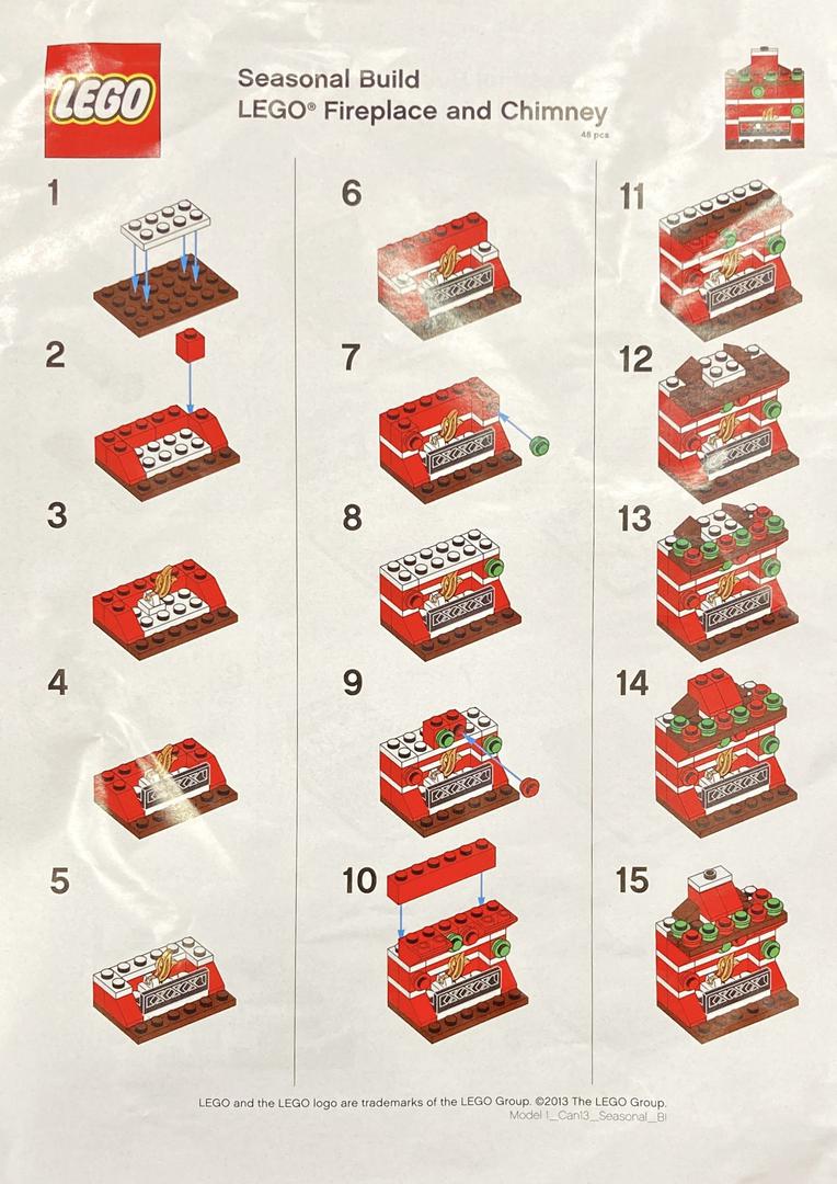 LEGO Fireplace and Chimney