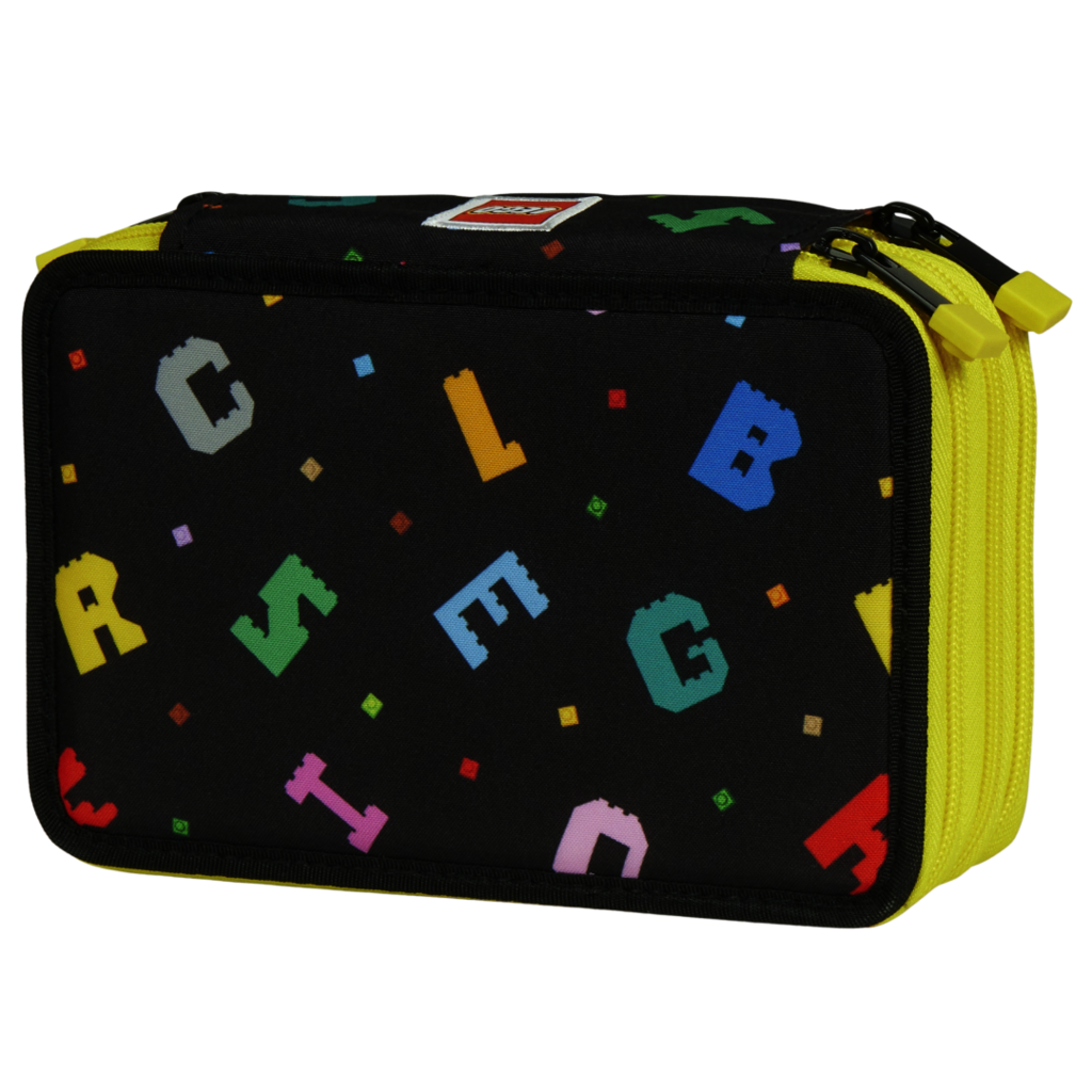 LEGO 202372619 Colourful Typography 3-Layer Pencil Case box