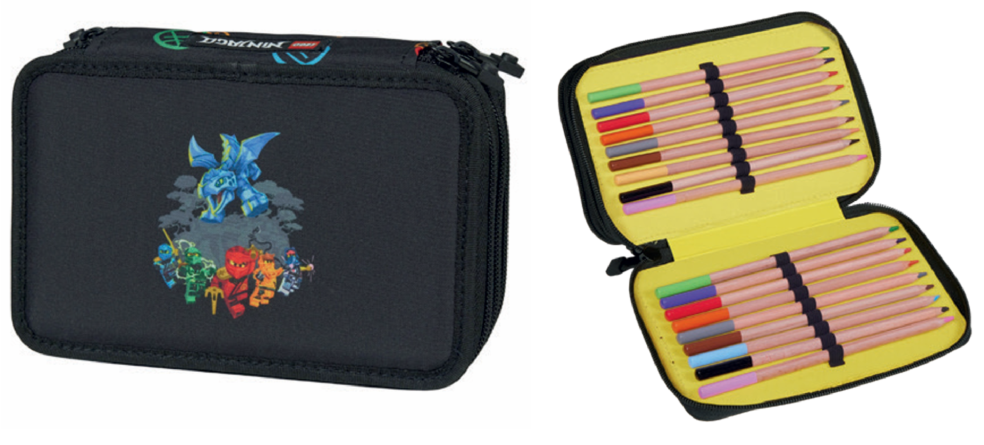 LEGO Ninjago Ninja Skills 3-Layered Pencil Case with Pencils