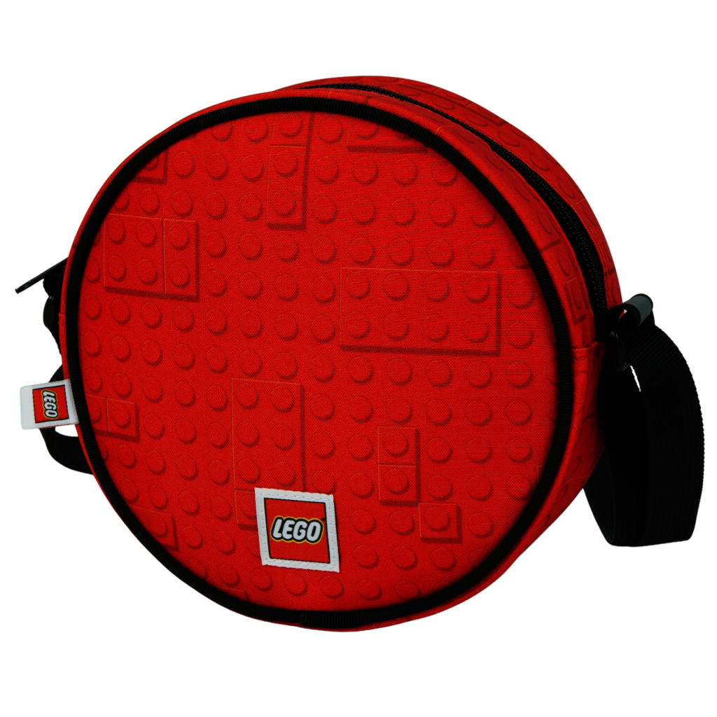 Brick Dots Red Round Crossbody Bag
