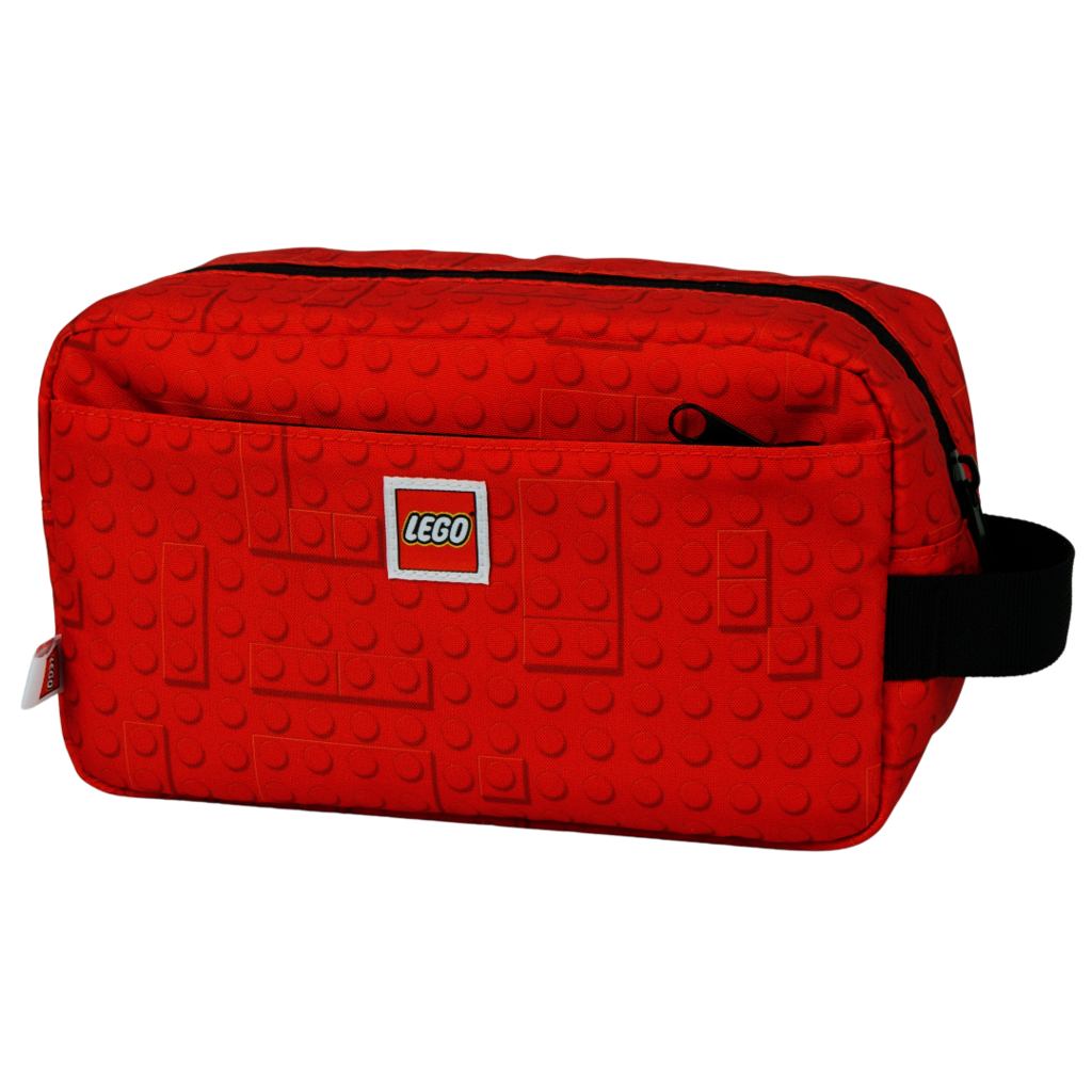 Brick Dots Red Toiletry Bag
