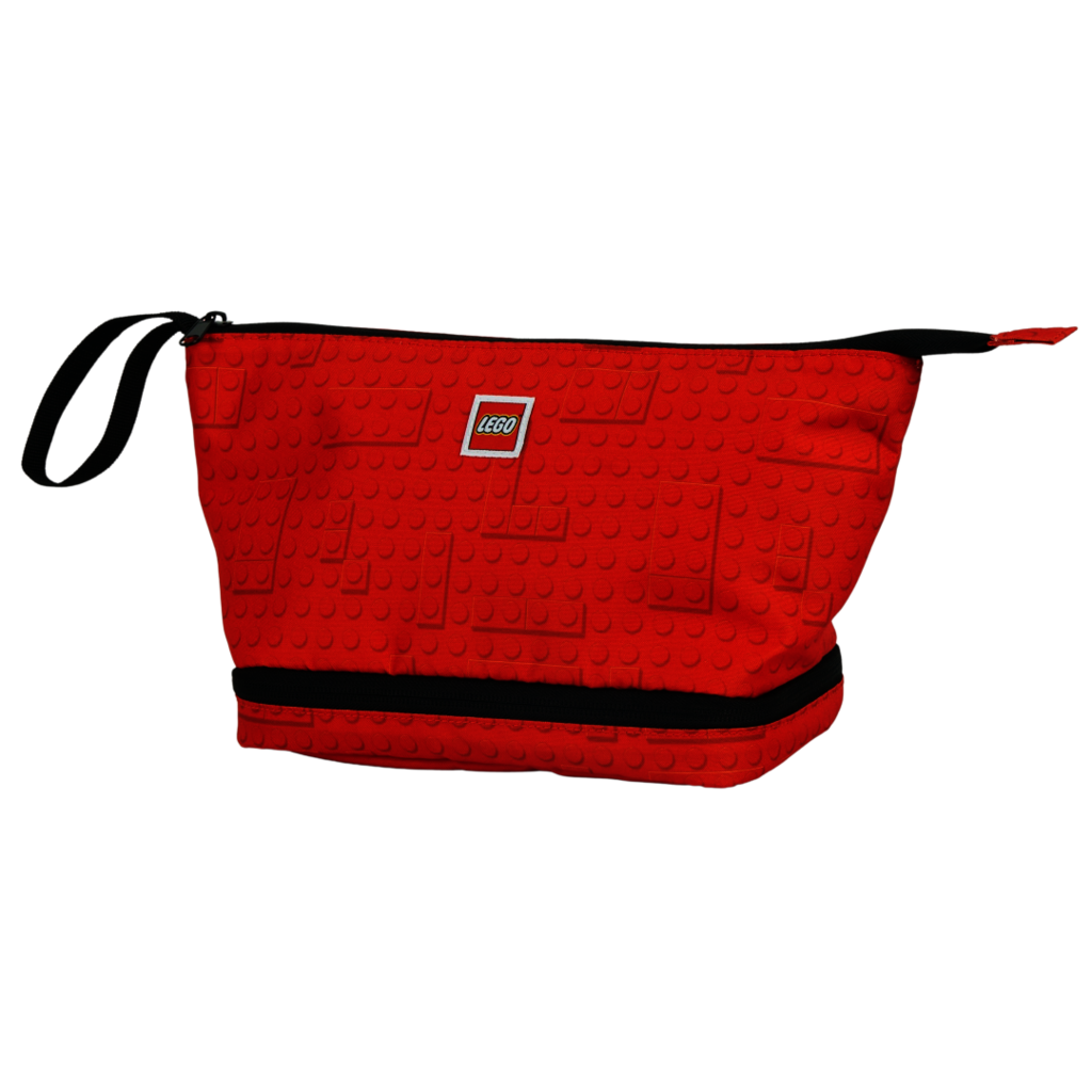Brick Dots Red Toiletry Pouch