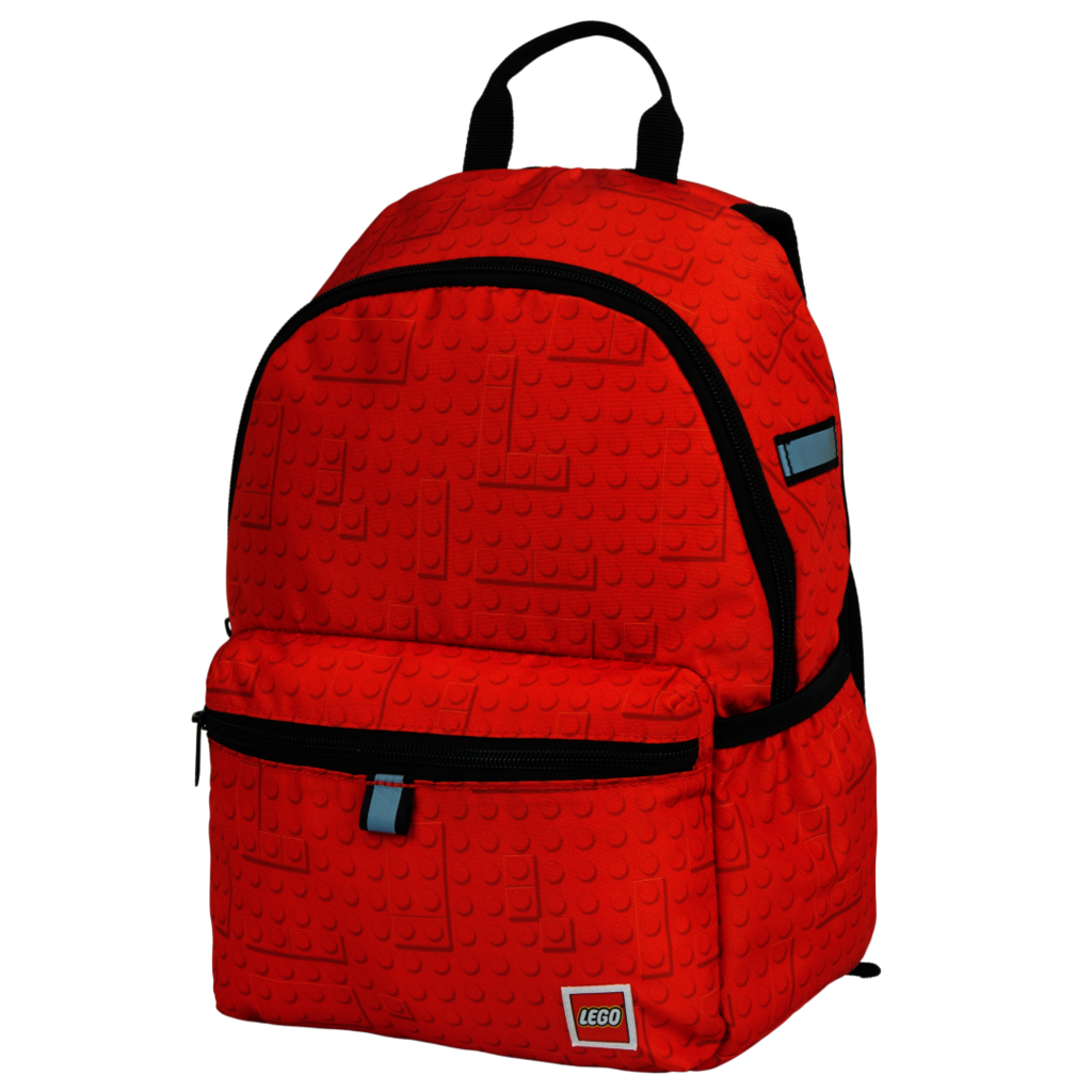 Brick Dots Red Colorblock Backpack