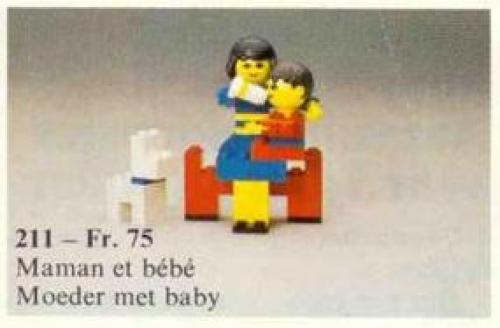 Main image of LEGO Mother and Baby with Dog (211-1)