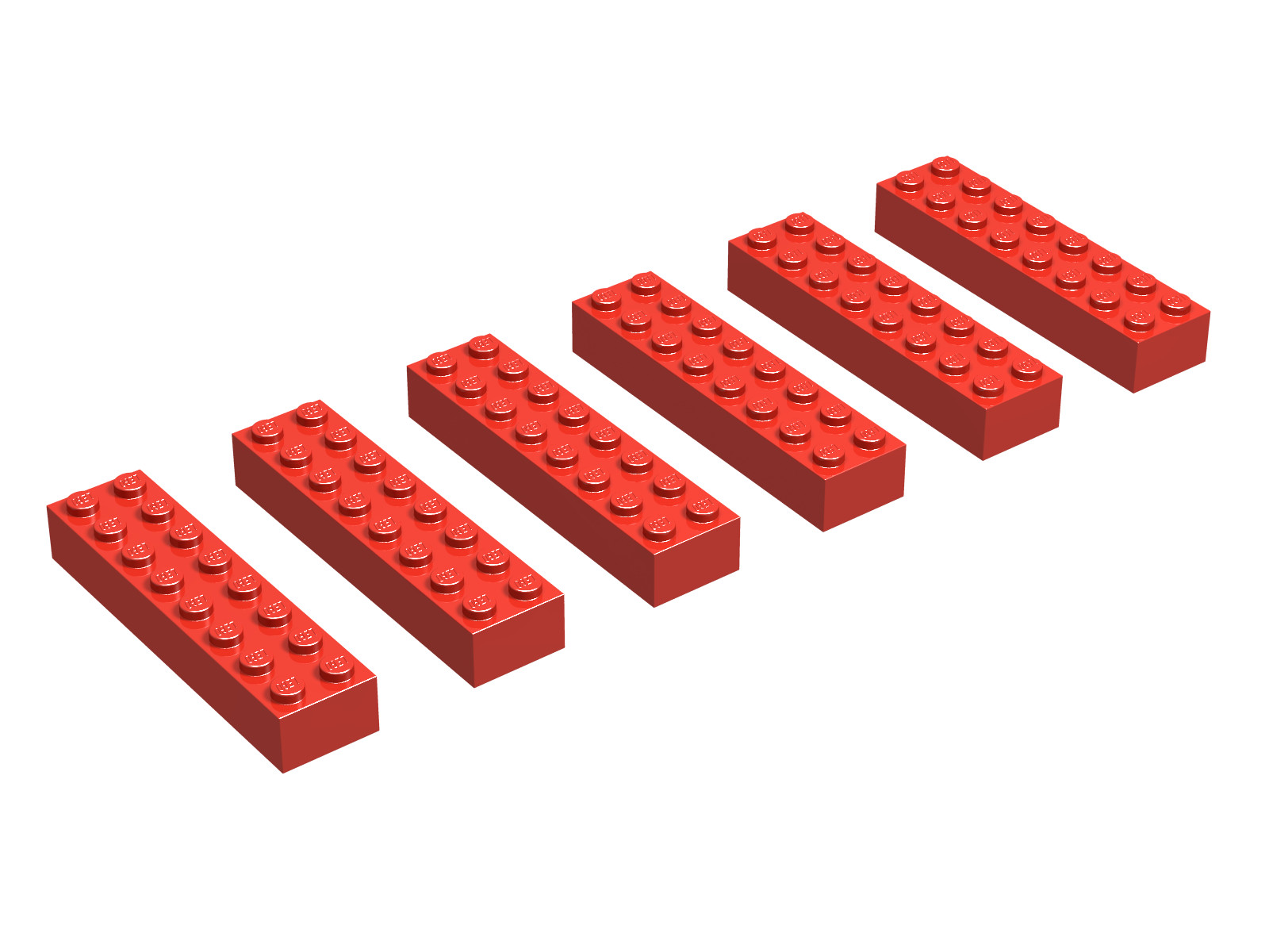 LEGO 2 x 8 Bricks, Red (EUR/UK/AUS)
