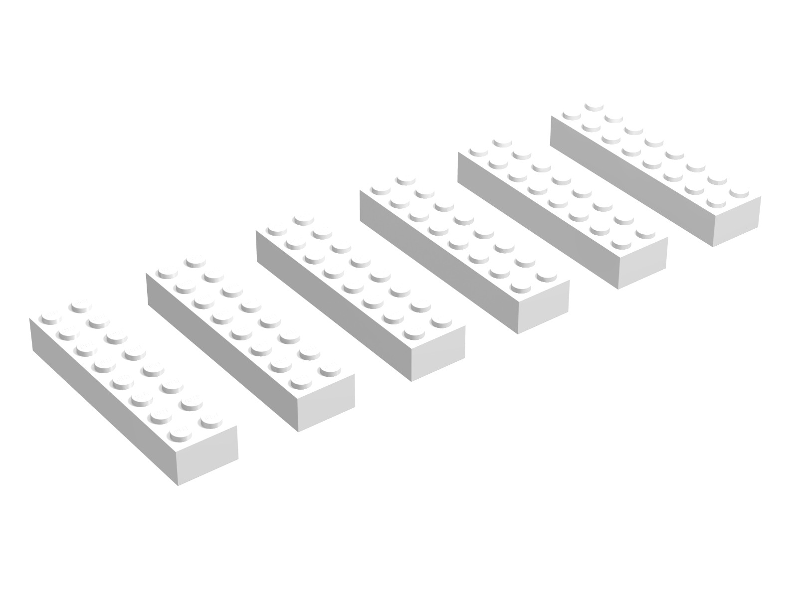 LEGO 2 x 8 Bricks, White (EUR/UK/AUS)