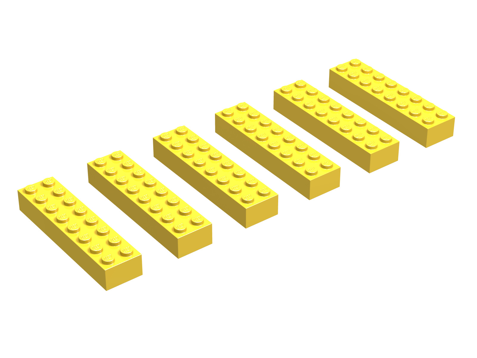 LEGO 2 x 8 Bricks, Yellow (EUR/UK/AUS)