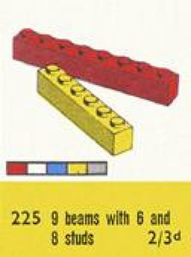 Main image of LEGO 1 x 6 and 1 x 8 Bricks (225-1)