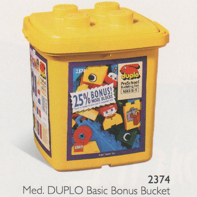 LEGO 2374 Medium DUPLO Basic Bonus Bucket