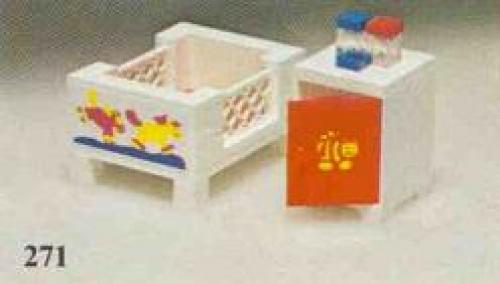 Main image of LEGO Baby's Cot and Cabinet (271-1)