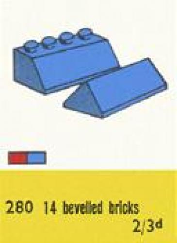 Main image of LEGO Sloping Roof Bricks, Red (280-1)