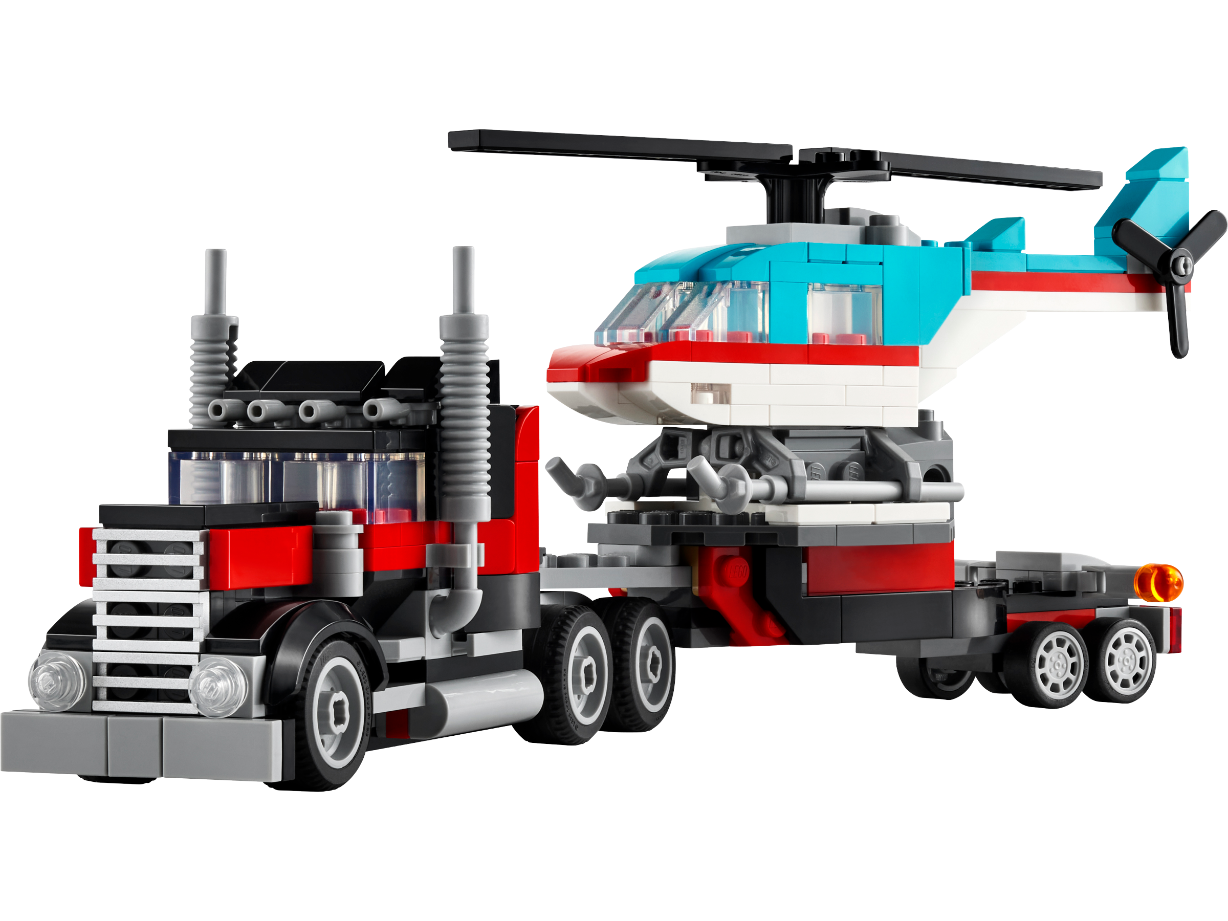 Main image of LEGO Flatbed Truck with Helicopter (31146-1)