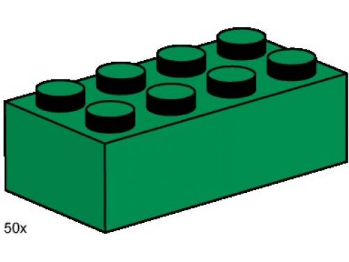 LEGO 2 x 4 Dark Green Bricks