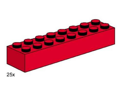 LEGO 2 x 8 Red Bricks