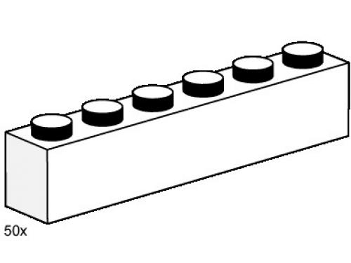LEGO 1 x 6 White Bricks