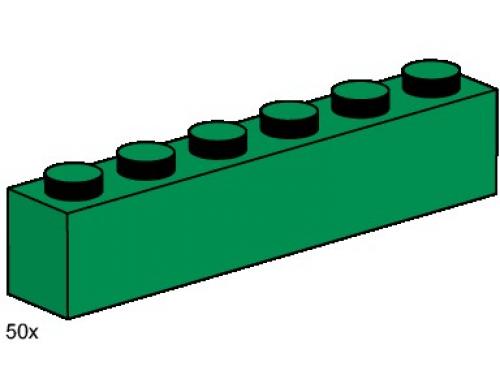 LEGO 1 x 6 Dark Green Bricks