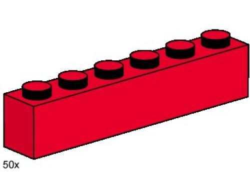 LEGO 1 x 6 Red Bricks