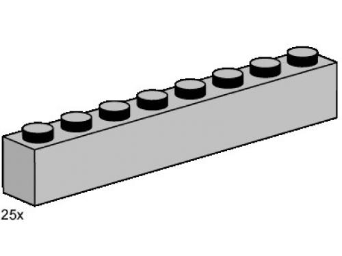 LEGO 1 x 8 Light Grey Bricks