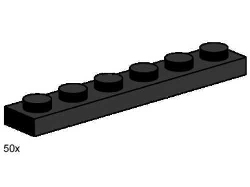 LEGO 1 x 6 Black Plates