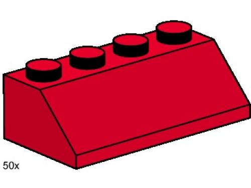 LEGO 2 x 4 Roof Tile Red