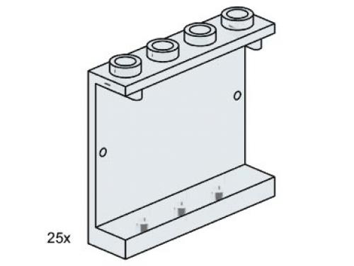 LEGO 1 x 4 x 3 Wall Element Clear