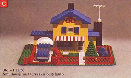 Main image of LEGO Tea Garden Cafe with Baker's Van (361-1)