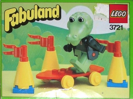 Main image of LEGO Clive Crocodile on Skateboard (3721-1)