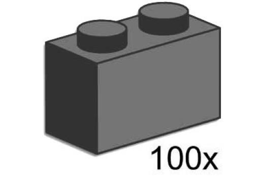 Main image of LEGO 1 x 2 Brick Dark Gray (3726-1)