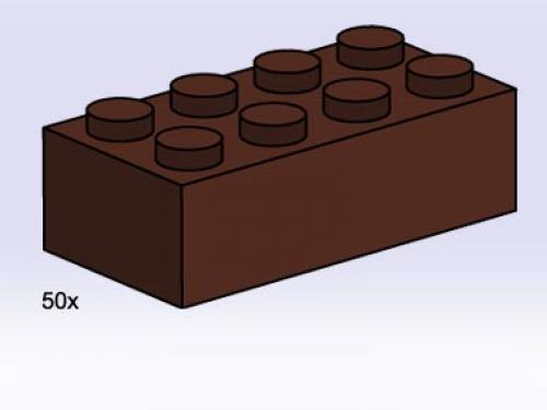 LEGO 2 x 4 Brown Bricks
