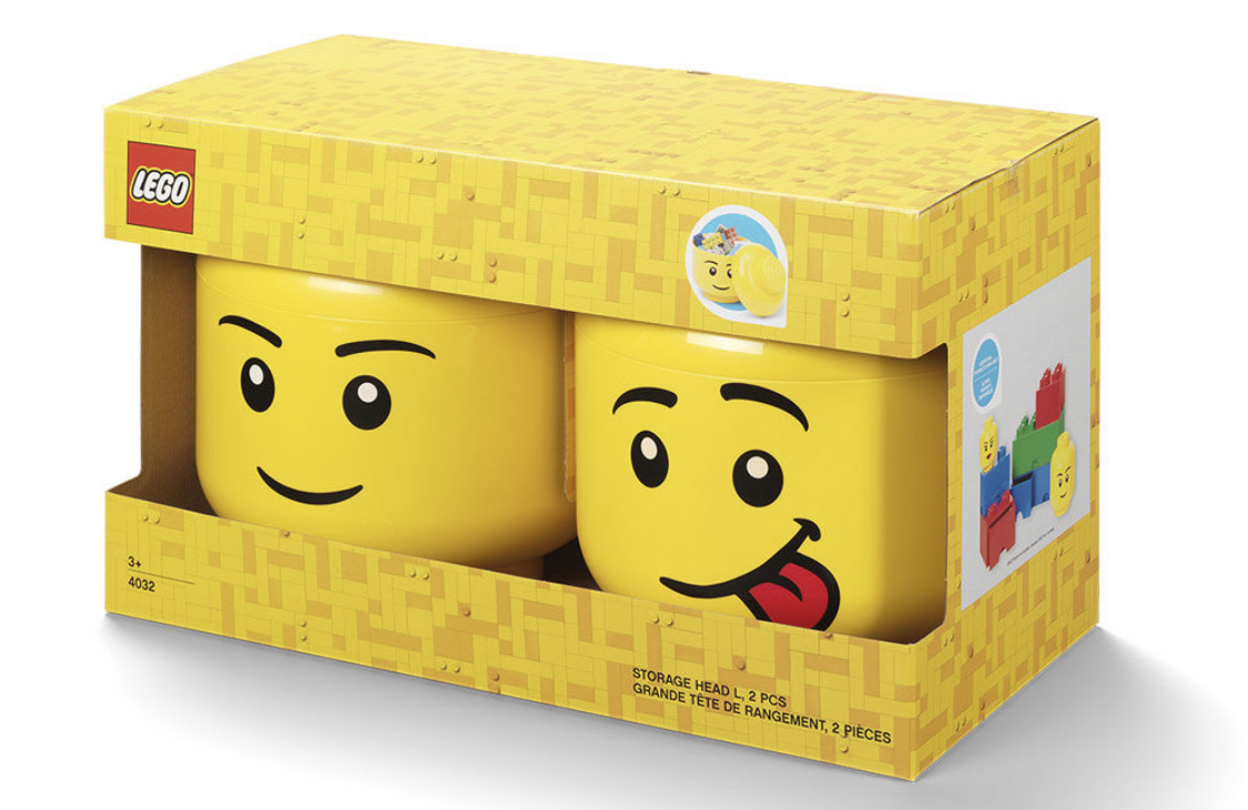 LEGO Storage Head Combo (Boy and Silly)