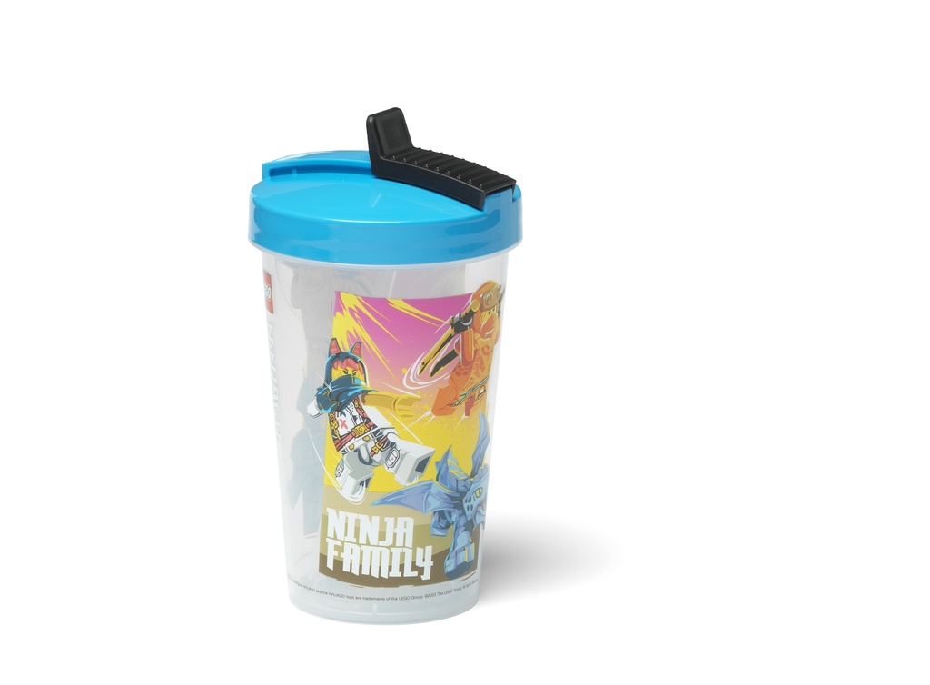 Ninjago Tumbler with Straw (Blue Lid)