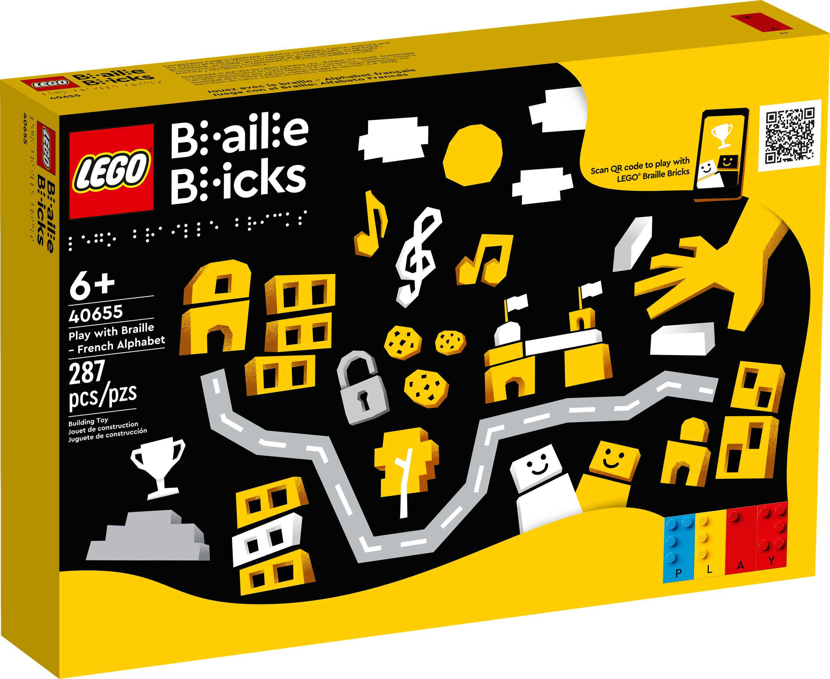 Main image of LEGO Play with Braille - French Alphabet (40655-1)