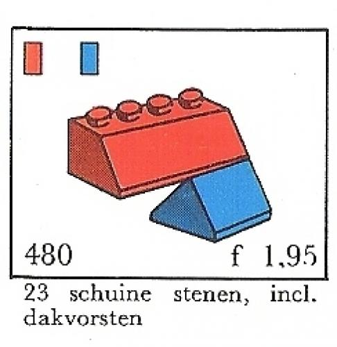 LEGO Slopes and Sloped Double 2 x 4, Blue (System)