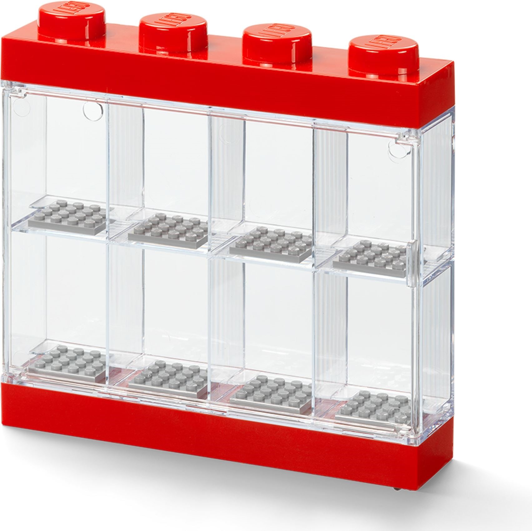 LEGO Minifigure Display Case 8 (Red)