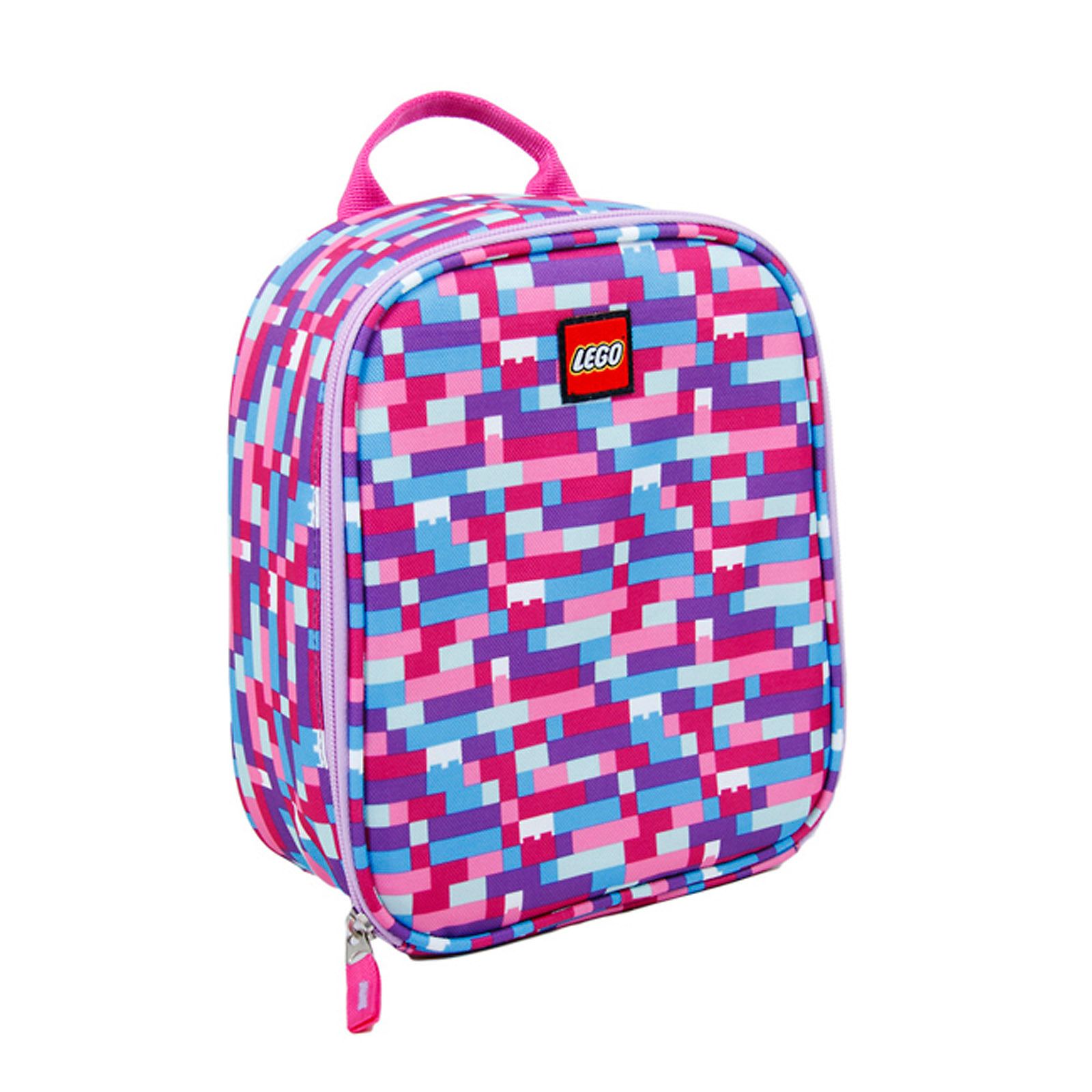 LEGO Brick Print Lunch Bag (Pink/Purple)