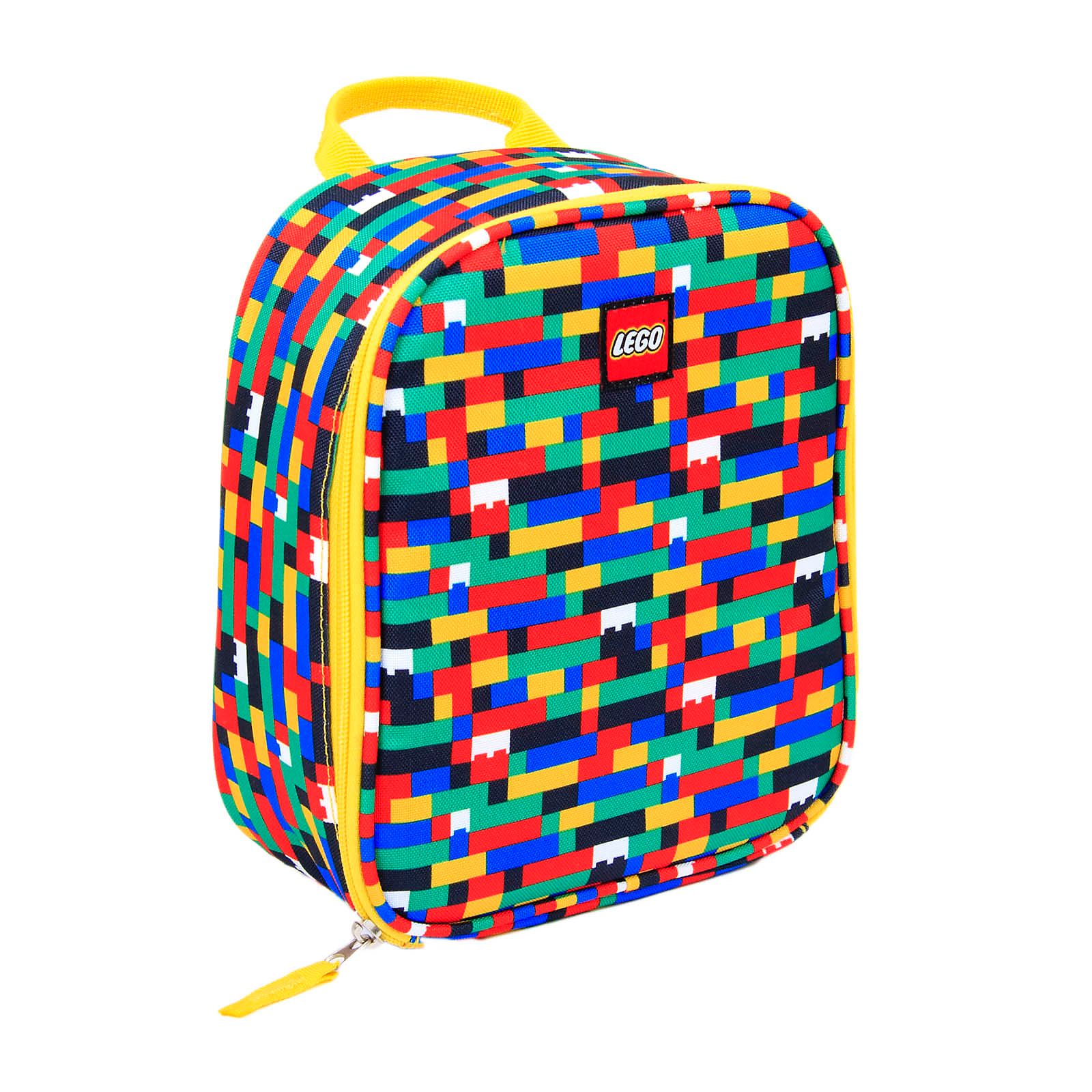 LEGO Brick Print Lunch Bag (Red/Blue)