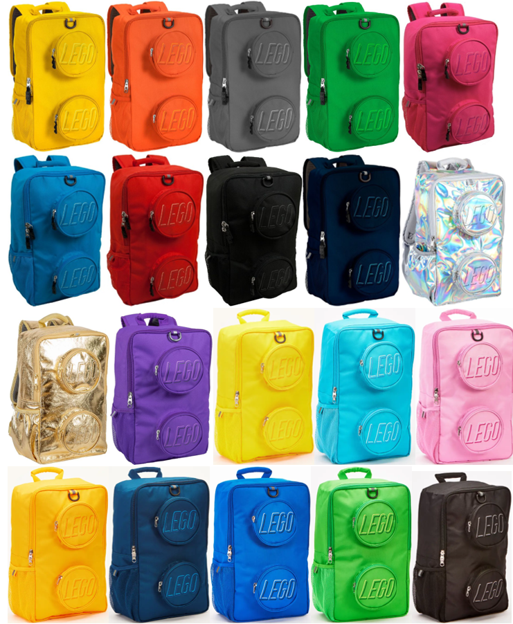 Main image of LEGO Brick 1 x 2 Backpack - Front Zipper (All Colors) (5005520-1)